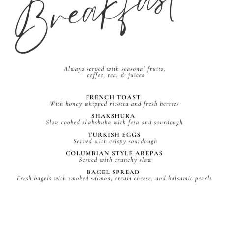 Food onboard ALORA # 1