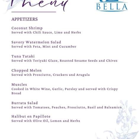 Food onboard BELLA # 3