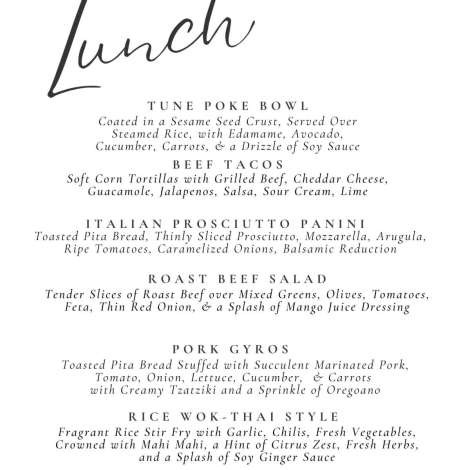 Food onboard DEBORAH ANNE # 3