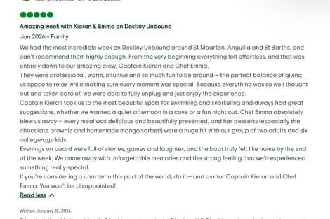 Review img # 5 of the yacht Destiny Unbound