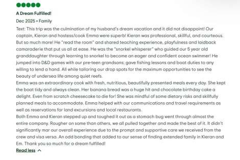 Review img # 7 of the yacht Destiny Unbound