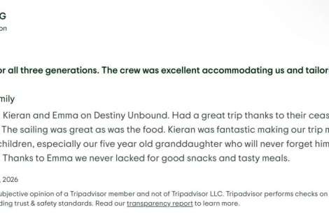 Review img # 8 of the yacht Destiny Unbound