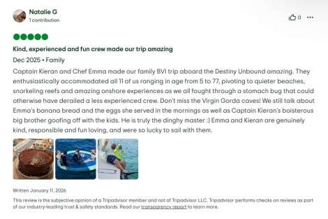 Review img # 9 of the yacht Destiny Unbound