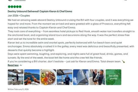 Review img # 2 of the yacht Destiny Unbound