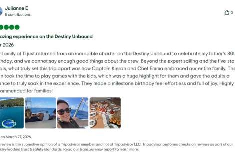 Review img # 5 of the yacht Destiny Unbound