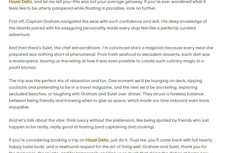 Review img # 6 of the yacht Hazel Della