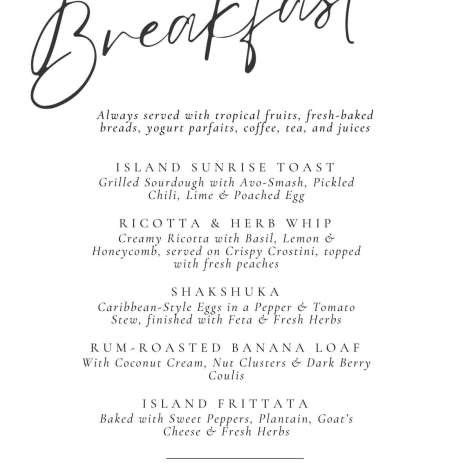 Food onboard ISLAND STANDARD TIME # 1