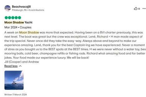 Review img # 27 of the yacht Moon Shadow