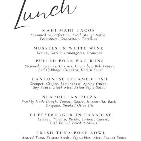 Food onboard OUT OF THE BLUE # 3