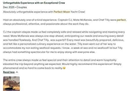 Review img # 6 of the yacht Perfect Moon