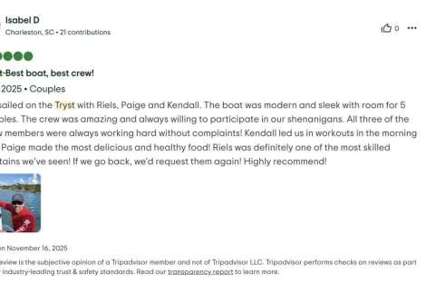 Review img # 4 of the yacht Tryst