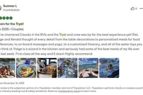 Review img # 5 of the yacht Tryst
