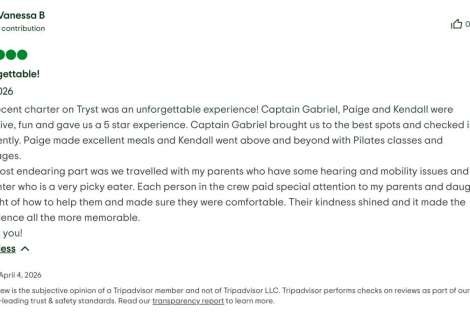 Review img # 2 of the yacht Tryst