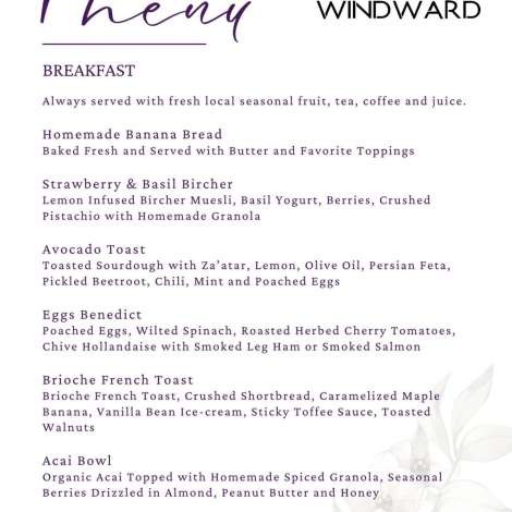 Food onboard WINDWARD # 1